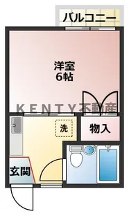 ナンブハイム14【1階】の間取り