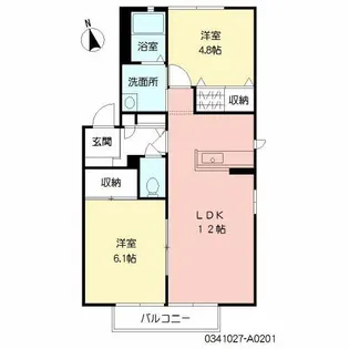 Sunny court 屋野 II棟【2階】の間取り