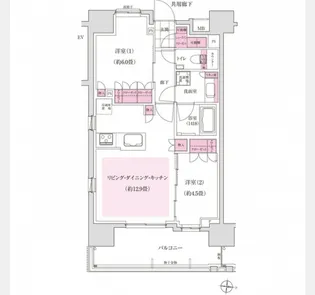 東京都江東区東陽1【マンション】の間取り