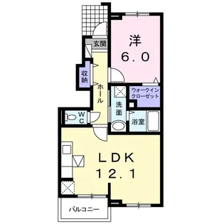 サン・クローネ チヨダB【1階】の間取り