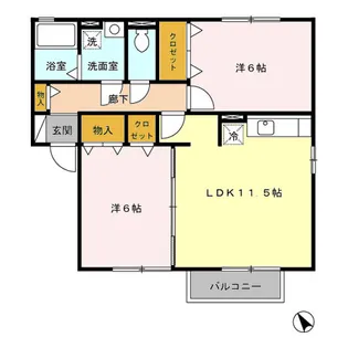 テポーレメゾン A【2階】の間取り