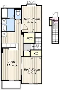 東京都町田市図師町【アパート】の間取り