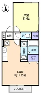 リヴェール津田沼【1階】の間取り