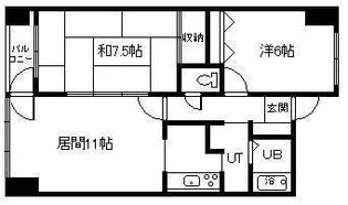 ベルエアーパレス滝川【2階】の間取り