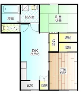 ウエルシータウン【1階】の間取り