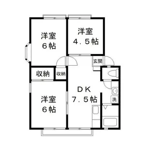 サンライズ B棟【1階】の間取り