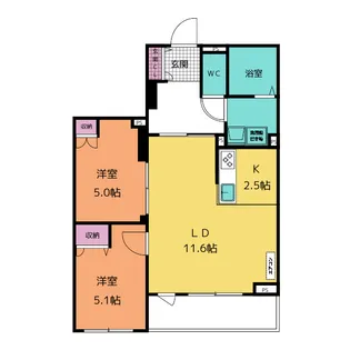 メゾンシンワ【1階】の間取り