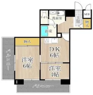 グレース大阪港【6階】の間取り