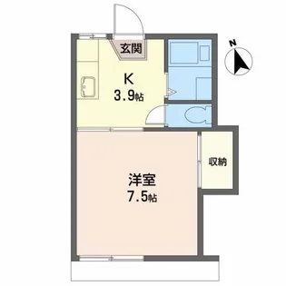 シティ中島丁B【1階】の間取り