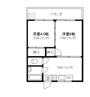 コーポ遠藤【1階】の間取り