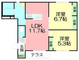 Forest Valley【1階】の間取り