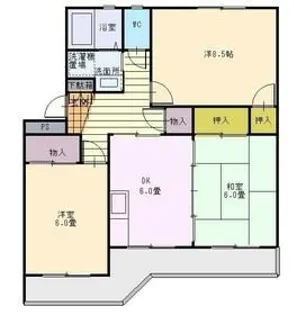 YKハイム北安東【2階】の間取り