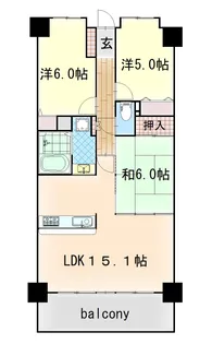 ラウムズ垂水【4階】の間取り