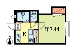 サットンプレイス・ラフィネ【2階】の間取り