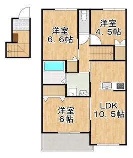 ユアメゾン益野B【2階】の間取り