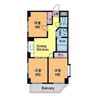 サムマンションズ厚木【4階】の間取り