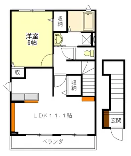 パークサイド花水木【2階】の間取り