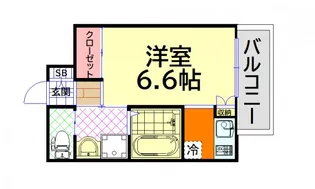 ジュネーゼ京町堀パークサイド【5階】の間取り