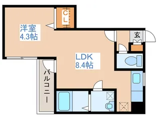 モンタ-ニュアボ-ル【1階】の間取り
