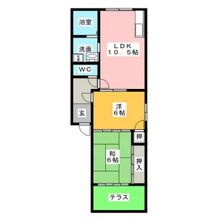 クレストリバー【1階】の間取り
