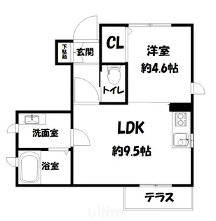 シャーメゾンE.N 東山三条【1階】の間取り
