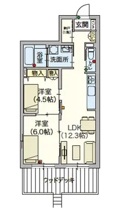 (シニア限定)ヘーベルVillage春日【1階】の間取り