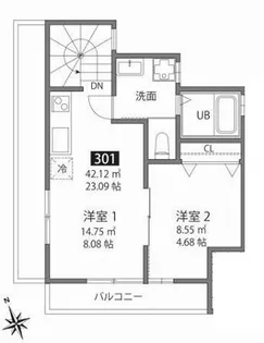 心葉テラス戸越【1階】の間取り