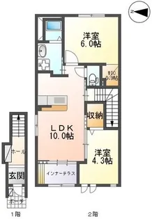 ハピネスガーデン(Happiness Garden)【2階】の間取り