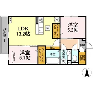 グレイスガーデンC【1階】の間取り