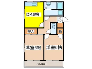 サンハイム新富【1階】の間取り