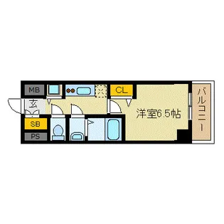 エス・キュート京町堀【14階】の間取り