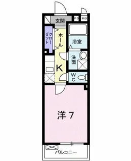 カーサアモローザ【1階】の間取り