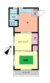 コーポ三恵【2階】の間取り