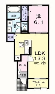 エール ドゥ【1階】の間取り