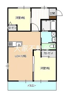 グランコート フリーデン【1階】の間取り