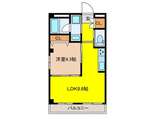 ラ リビエール【2階】の間取り