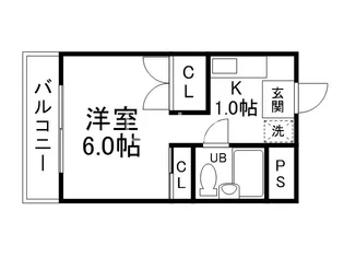ジュネス一条【3階】の間取り