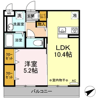 BLESS港南上大岡 B棟【3階】の間取り