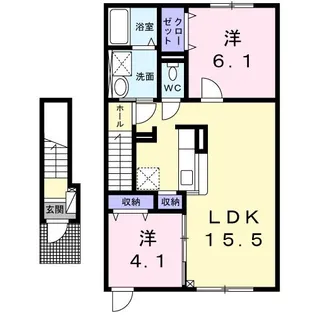ジェルメII【1階】の間取り