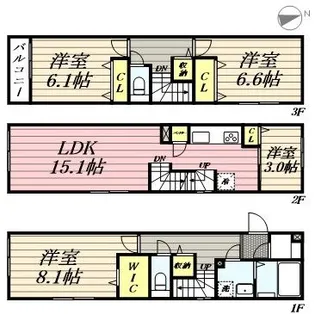 アーバンパーク三鷹【1階】の間取り
