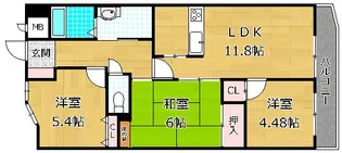 バレーヒルズ津田駅前【3階】の間取り