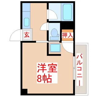 コーポマキシム東谷山【2階】の間取り