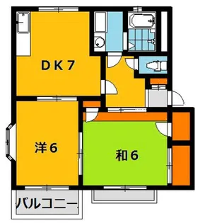 シャトルハイツB【2階】の間取り