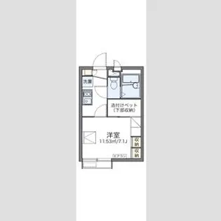 レオパレス七郎兵衛【2階】の間取り