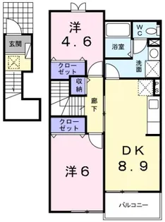 メルヴェーユIII【2階】の間取り