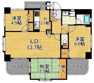 ロマネスク箱崎第3【12階】の間取り