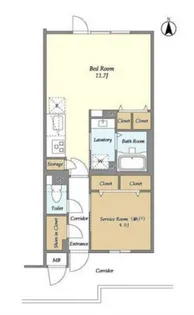 ラクラス中野南台【1階】の間取り