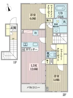 Esmeralda【2階】の間取り