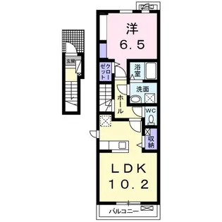 アドレス宮沖【2階】の間取り