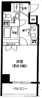 アイムズ芝大門【2階】の間取り